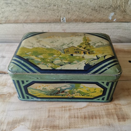 Ancienne boîte biscuit en - ancienne,