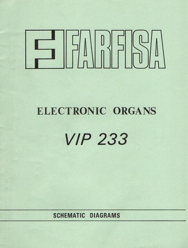 Farfisa vip 233 service manual - farfisa,