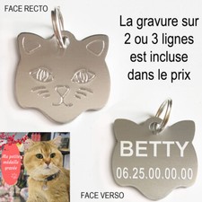 Medaille personnalisée à faire graver pour chat