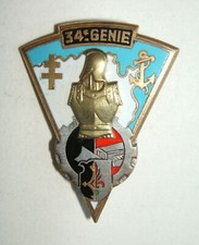INSIGNE 34° REGIMENT DU GENIE - Drago