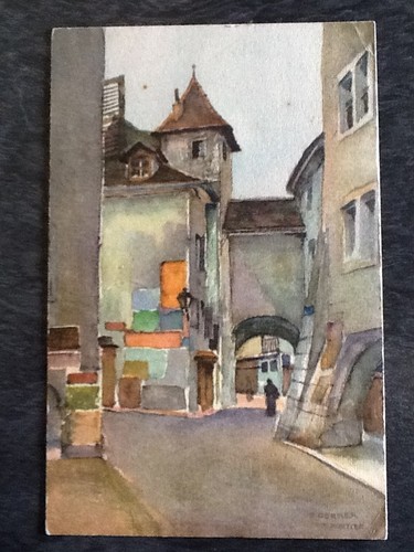 Illustree signee portier - cp,