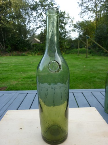 Bouteille vin verre soufflé - verre,