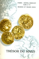 Vente sur CD du Trésor de monnaies gauloises du Mans 27 mars 2001 