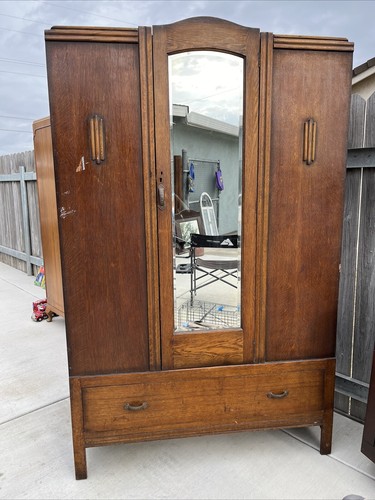 Antique armoire mirror - armoire,