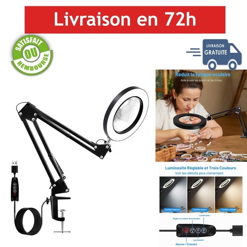 Lampe loupe éclairée led 10x - lampe,