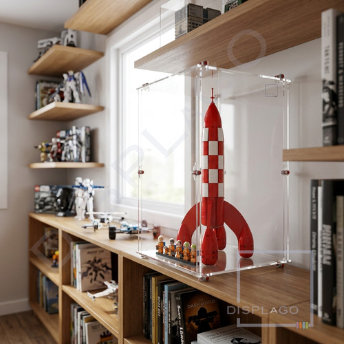 Tintin moon rocket - moon, display
