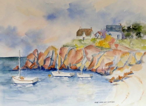 Grande aquarelle 40 cms - grande,