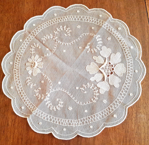 Napperon ancien tulle - -ancien,