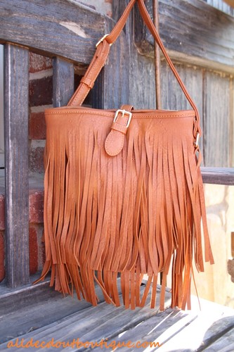 Ado fringe messenger purse - fringe,