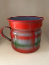 Ancien Gros Pichet Pot  Broc Tôle Emaillée Déco/ Cuisine vintage