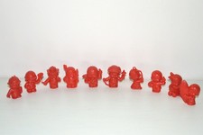 Lot 10 figurine rouge BONUX AJENA KIKI Monchhichi SEKIGUCHI publicitaire vintage