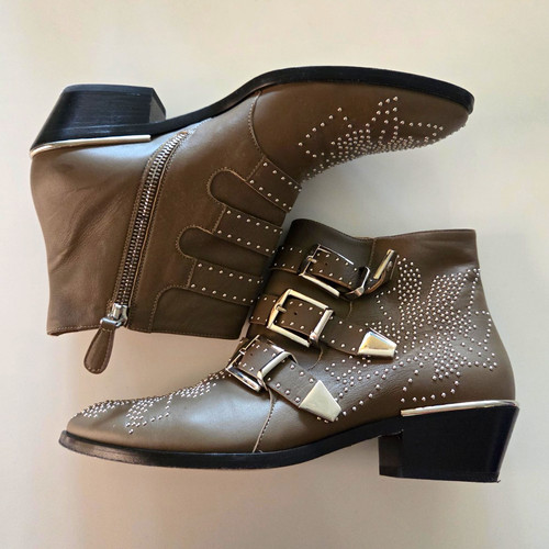 Chloé brown leather ankle - chloé,