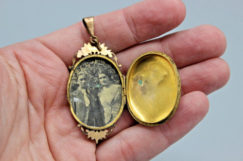Ancien pendentif porte photo - pendentif,