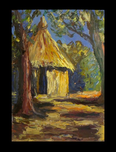 Afrique peinture huile - [afrique, peinture]