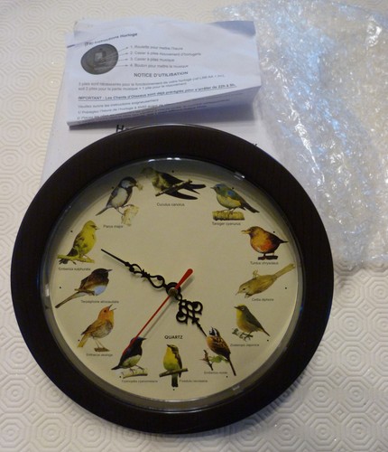 Pendule oiseaux chanteurs - oiseaux, neuf