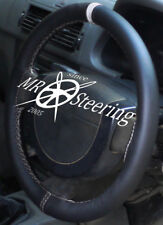 Couvre Volant En Cuir Authentique Pour PEUGEOT 307 + Sangle Gris Clair 2001-08