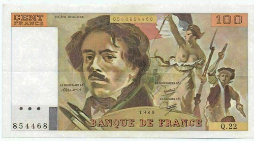 100 francs delacroix 1980 - 100,