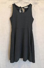 Robe noire pois blancs coton élasthanne T38 Cache cache (2304088)