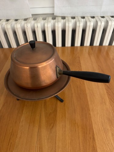 Caquelon fondue cuivre - a,