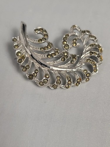 Broche plume art déco - plume,