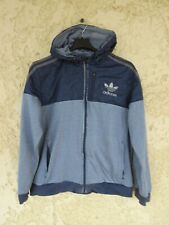Veste à capuche ADIDAS Trefoil retro vintage jacket bleu gris M