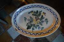 Plat Ovale Cul Noir Forges-Les-Eaux Epoque XIXe Siècle Dimensions: 42x30cm