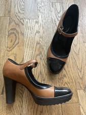 chaussures Babies Salomé Tod’s 38 Luxe Prada Talon 9cm  V850€ Cognac Compensé