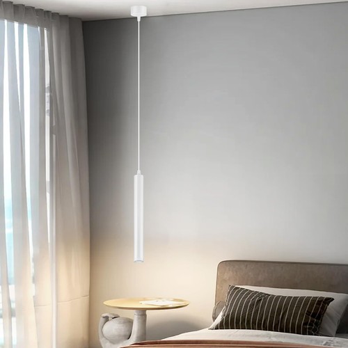 Lustre cylindrique blanc - lustre,