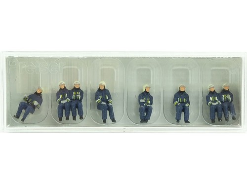 Preiser pompiers assis - preiser,