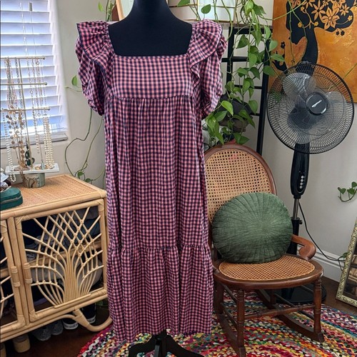 Zara pink navy gingham - zara, &