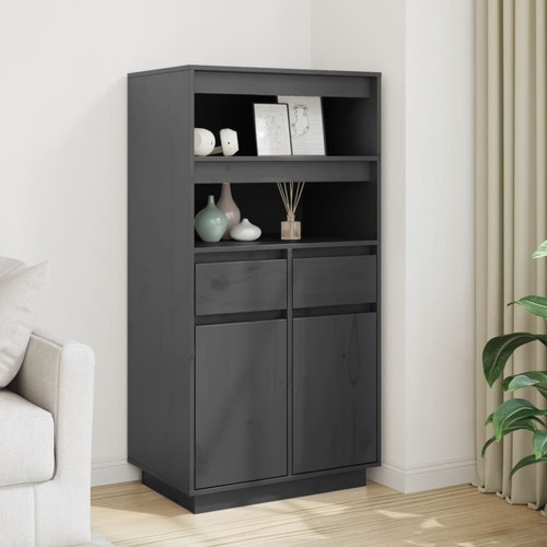 Buffet haut gris 60x40x116 - buffet, 60x40x116,5