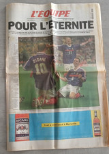 L'EQUIPE journal Finale Coupe du Monde 1998 98 Zidane football foot  A la Une