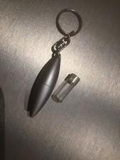 RAVISSANT PORTE-CLÉS OBUS MÉTAL ARGENTÉ PORTEUR DE MESSAGE, POUR AMOUREUX !