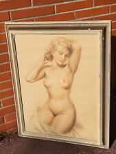 Tableau signé GENTA ALBERT 1901-1989. Femme Nu. Dessin  sur Papier. 