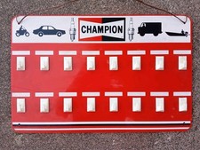 Plaque Panneau Présentoir Publicitaire De Garage Champion