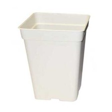 Pot carré blanc de culture