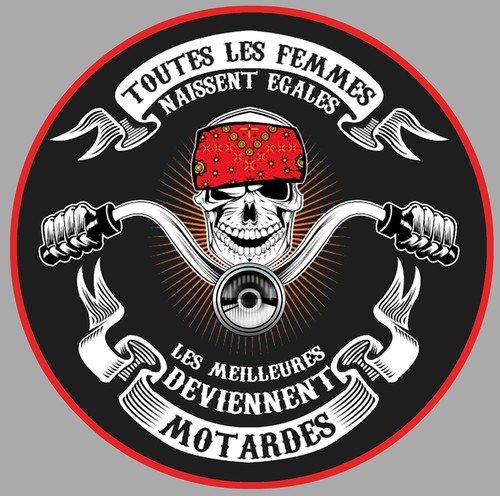 Sticker motarde tete mort - sticker,