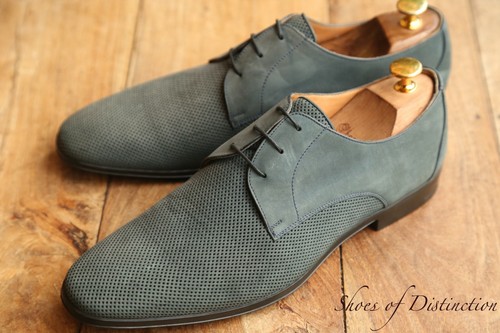 Chaussures derby perforées - , en