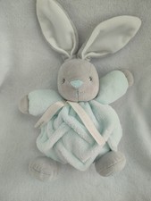 Doudou boule  Lapin Blanc Bleu