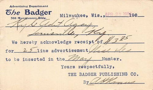 Carte postale pub 1903 - postale, pub.