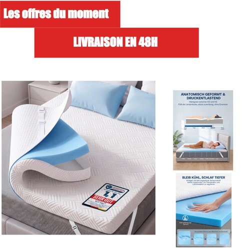 Surmatelas mousse gel mémoire - surmatelas,