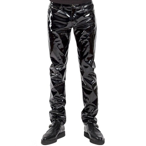 Hommes faux cuir verni - cuir,