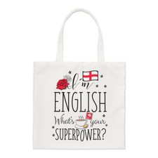 I'M Anglais What's Your Superpower Standard Sac Drapeau Angleterre Épaule
