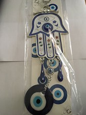 décoration contre mauvaise œil à suspendre mur porte main de fatma perle coeur..