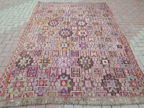 Vintage turc oushak kilim - vintage,