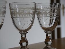 BACCARAT CRISTAL 3 ANCIENS VERRES POUR CAVE LIQUEUR NAP III GRAVURE 19 EME 7,5cm