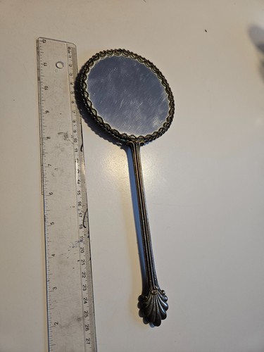 Miroir ancien métal argenté