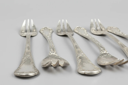 Six fourchettes huitres - six, a