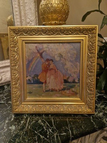 Peinture ancienne encadrée - peinture,