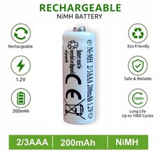 2/3AAA 200 mAh 1,2 V NiMH